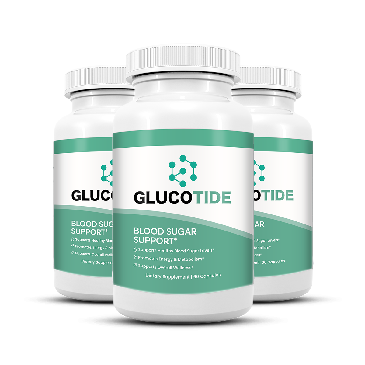 Glucotide® blood sugar support supplement — 3 bottle pack