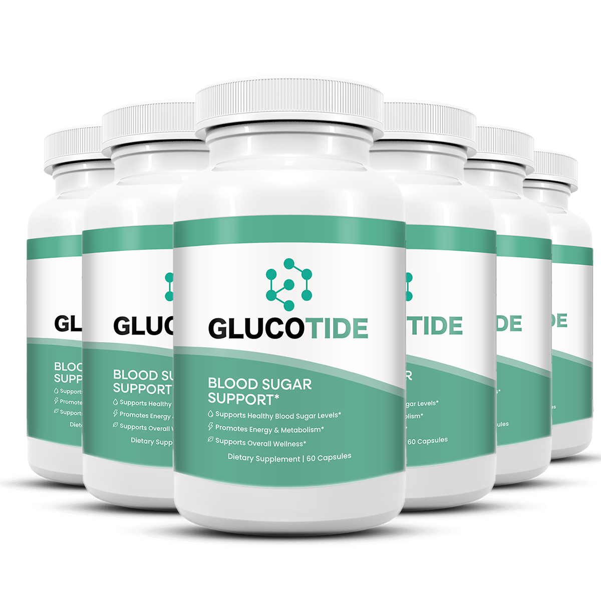 Glucotide® 6 bottle pack — 180-day blood sugar support supply